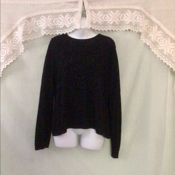 💵LizSport tunic, black on black pattern, keyhole - Picture 1 of 11